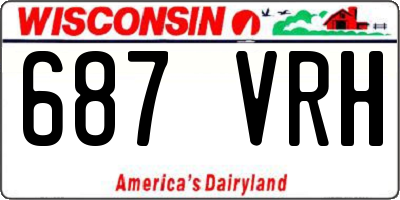 WI license plate 687VRH