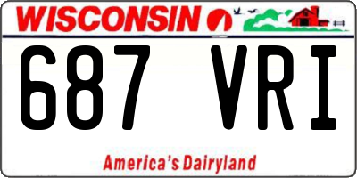WI license plate 687VRI