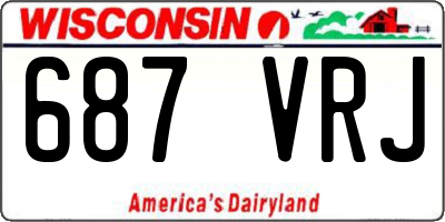WI license plate 687VRJ