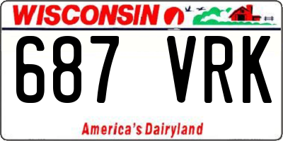 WI license plate 687VRK