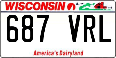 WI license plate 687VRL