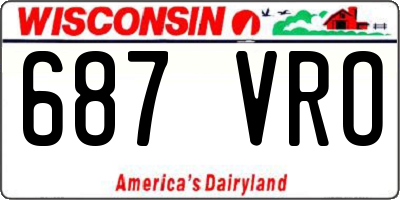 WI license plate 687VRO