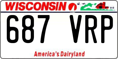 WI license plate 687VRP