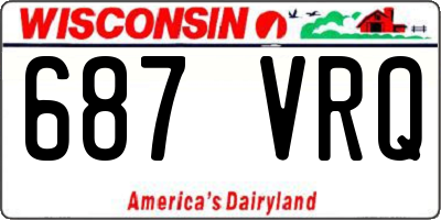 WI license plate 687VRQ