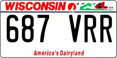 WI license plate 687VRR