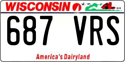 WI license plate 687VRS