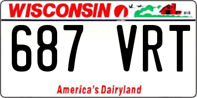WI license plate 687VRT