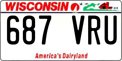 WI license plate 687VRU