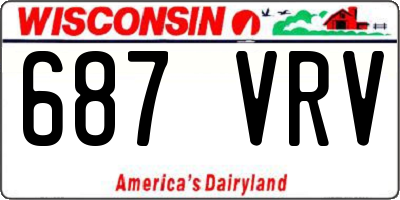 WI license plate 687VRV