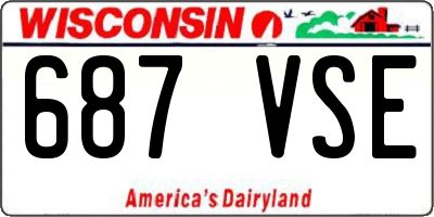WI license plate 687VSE