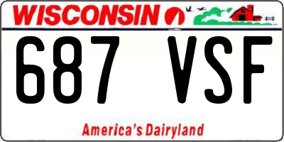 WI license plate 687VSF