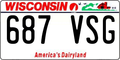 WI license plate 687VSG