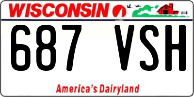 WI license plate 687VSH