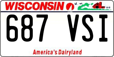 WI license plate 687VSI