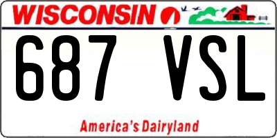 WI license plate 687VSL