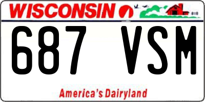 WI license plate 687VSM