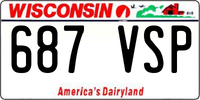 WI license plate 687VSP