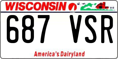WI license plate 687VSR