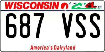 WI license plate 687VSS