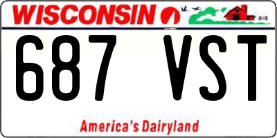 WI license plate 687VST