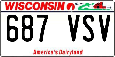 WI license plate 687VSV