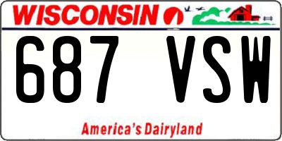 WI license plate 687VSW