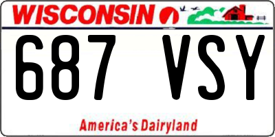 WI license plate 687VSY