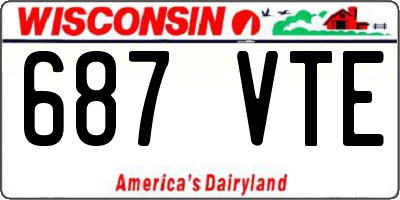 WI license plate 687VTE