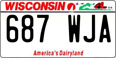 WI license plate 687WJA