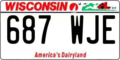 WI license plate 687WJE