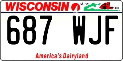 WI license plate 687WJF