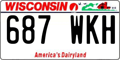 WI license plate 687WKH