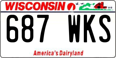 WI license plate 687WKS