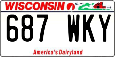 WI license plate 687WKY