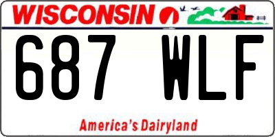 WI license plate 687WLF