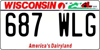 WI license plate 687WLG