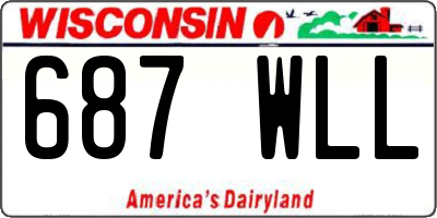 WI license plate 687WLL