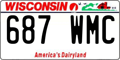 WI license plate 687WMC