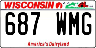 WI license plate 687WMG