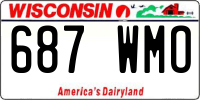 WI license plate 687WMO