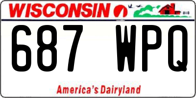 WI license plate 687WPQ