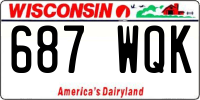 WI license plate 687WQK
