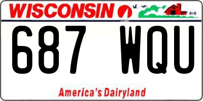 WI license plate 687WQU
