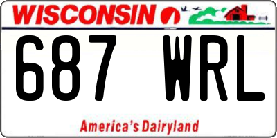 WI license plate 687WRL