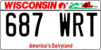 WI license plate 687WRT