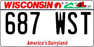 WI license plate 687WST