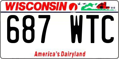 WI license plate 687WTC