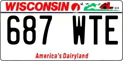 WI license plate 687WTE