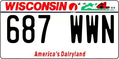 WI license plate 687WWN