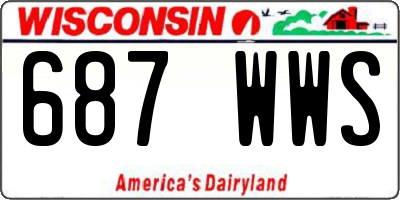 WI license plate 687WWS
